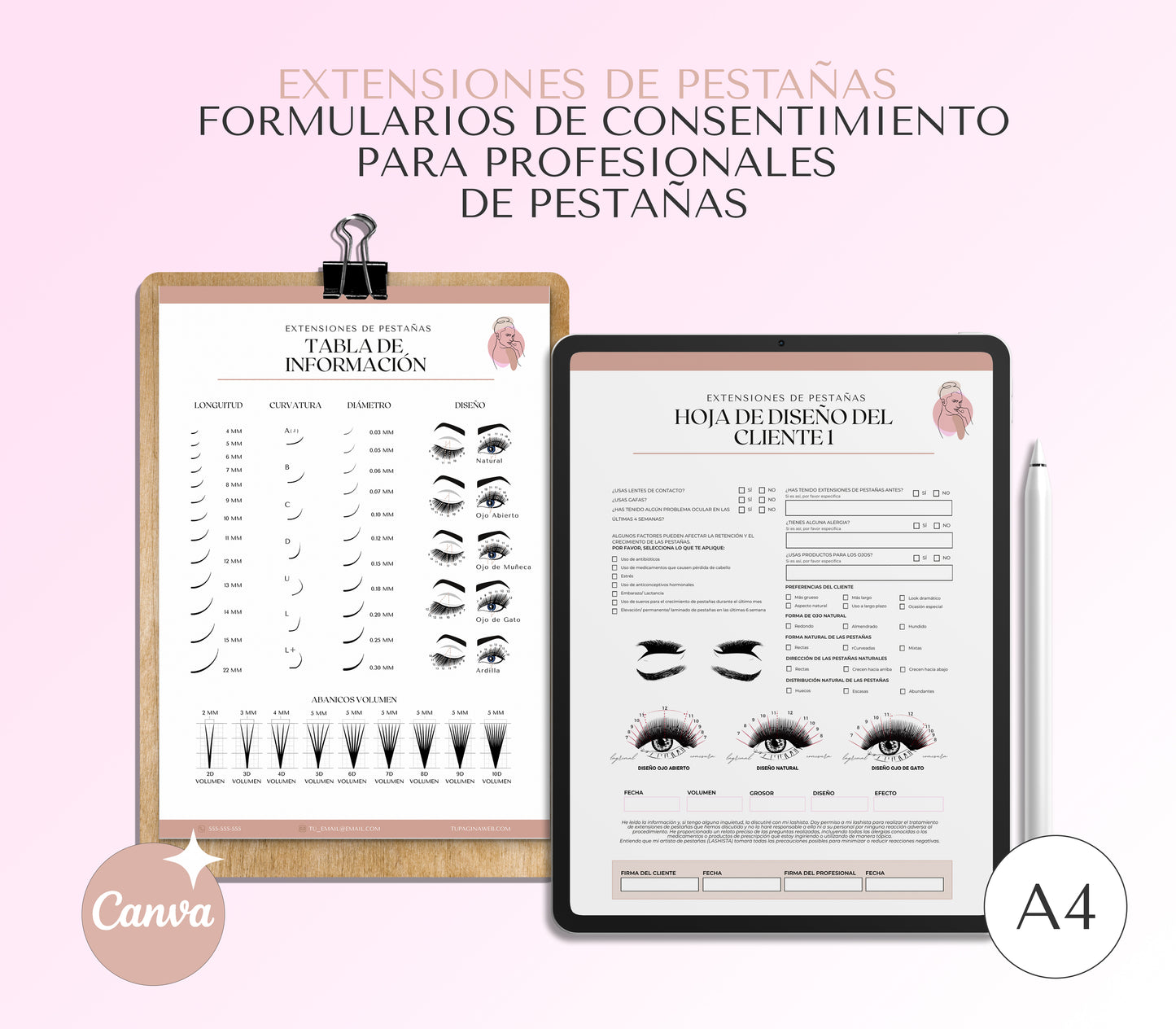 Formularios de Consentimiento de Extensiones de Pestañas Editables en Canva
