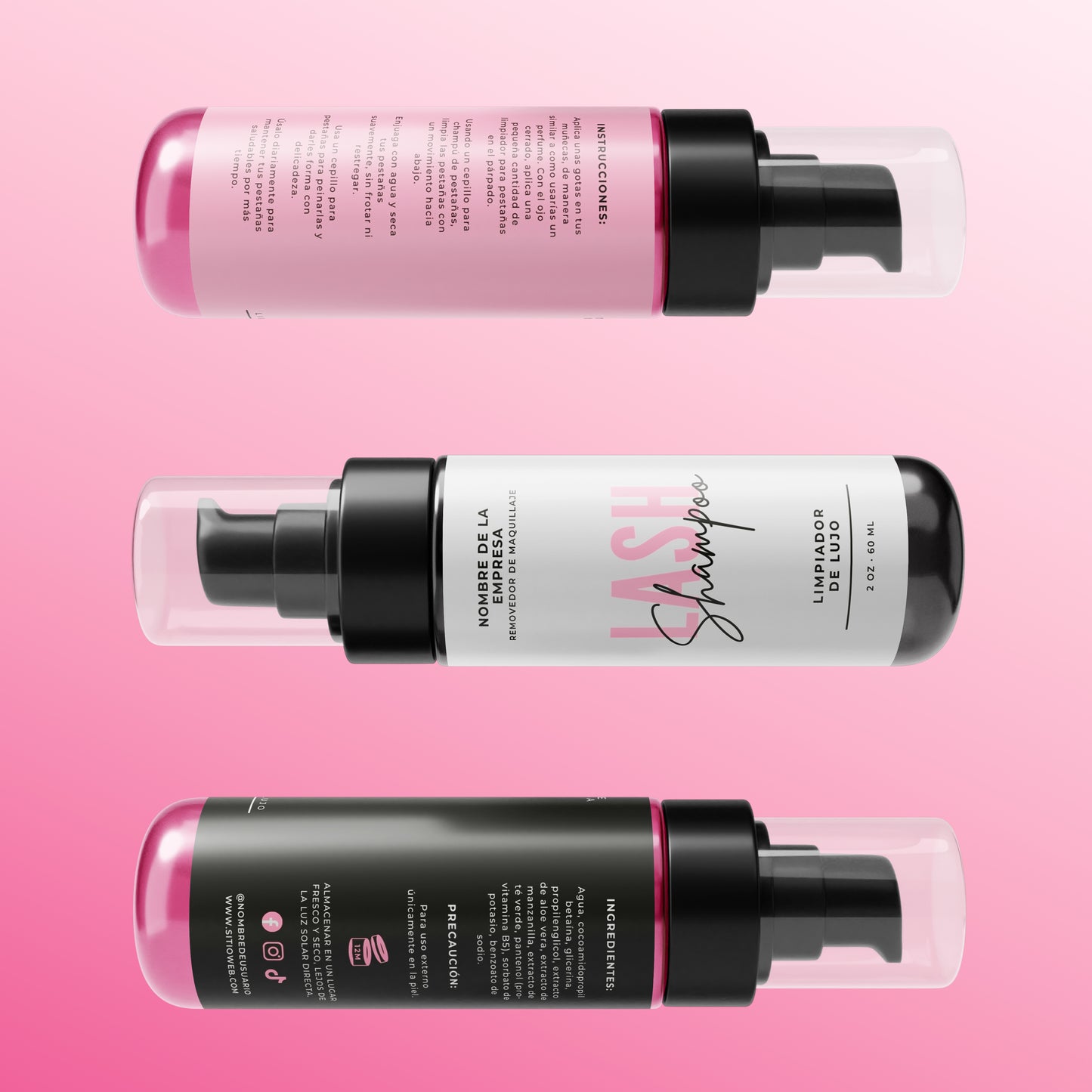🌸 Lash Shampoo Plantilla Editable en Canva