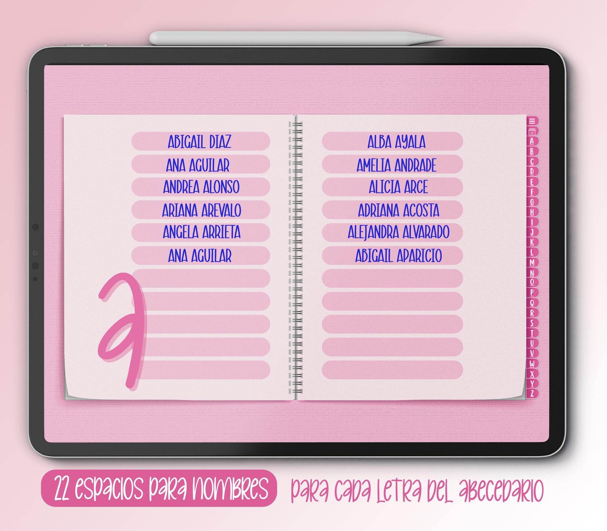 Lash Planner profesional digital en color rosado para lashistas. Incluye 500 páginas con hipervínculos para planificación diaria, semanal y mensual. Compatible con Goodnotes y Notability. Diseño editable, ideal para llevar control de citas, metas y organización del negocio de extensiones de pestañas.
