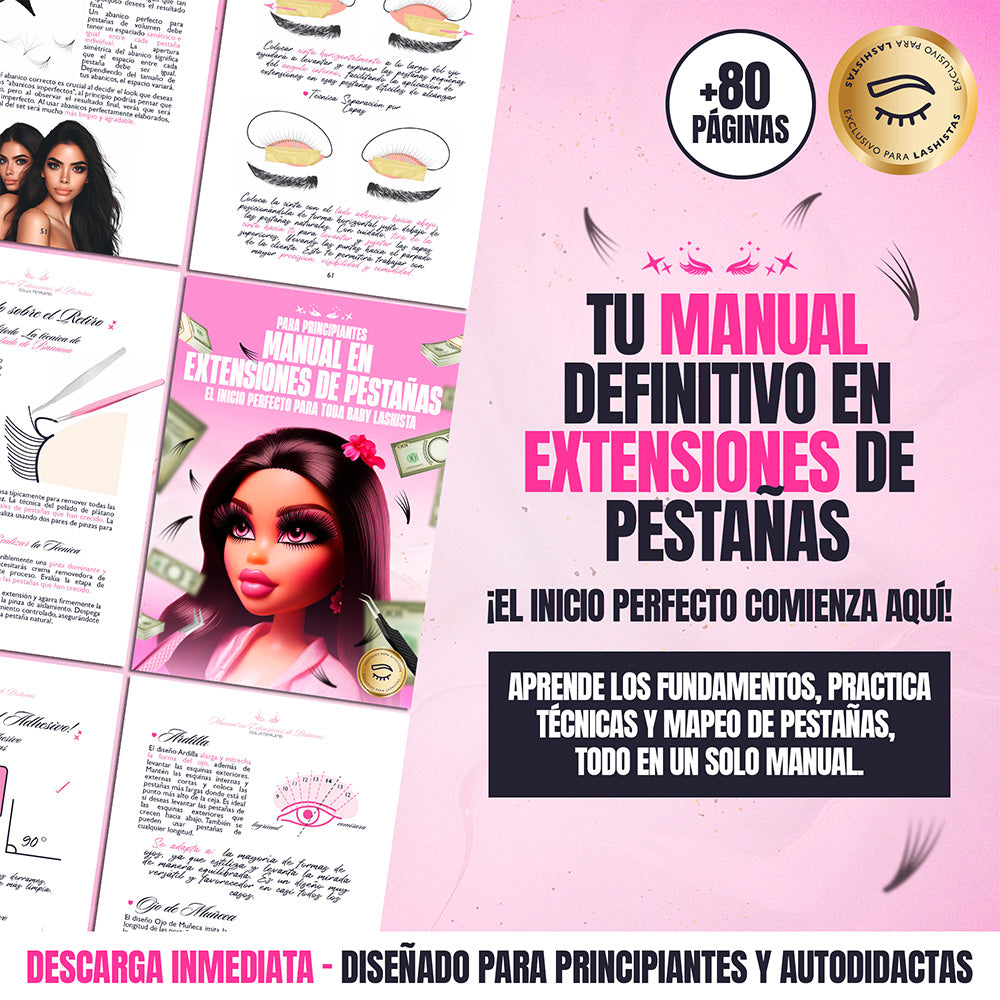 Manual Profesional de Entrenamiento de Extensiones de Pestañas 2025