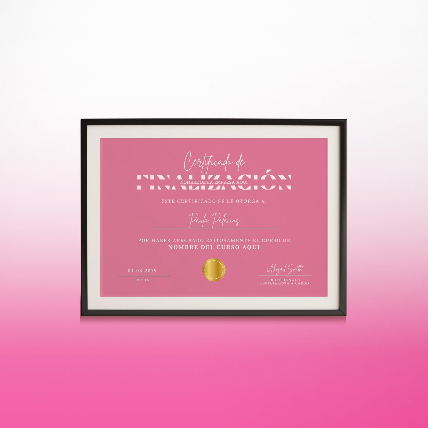 Plantilla Certificado de Participación en Canva