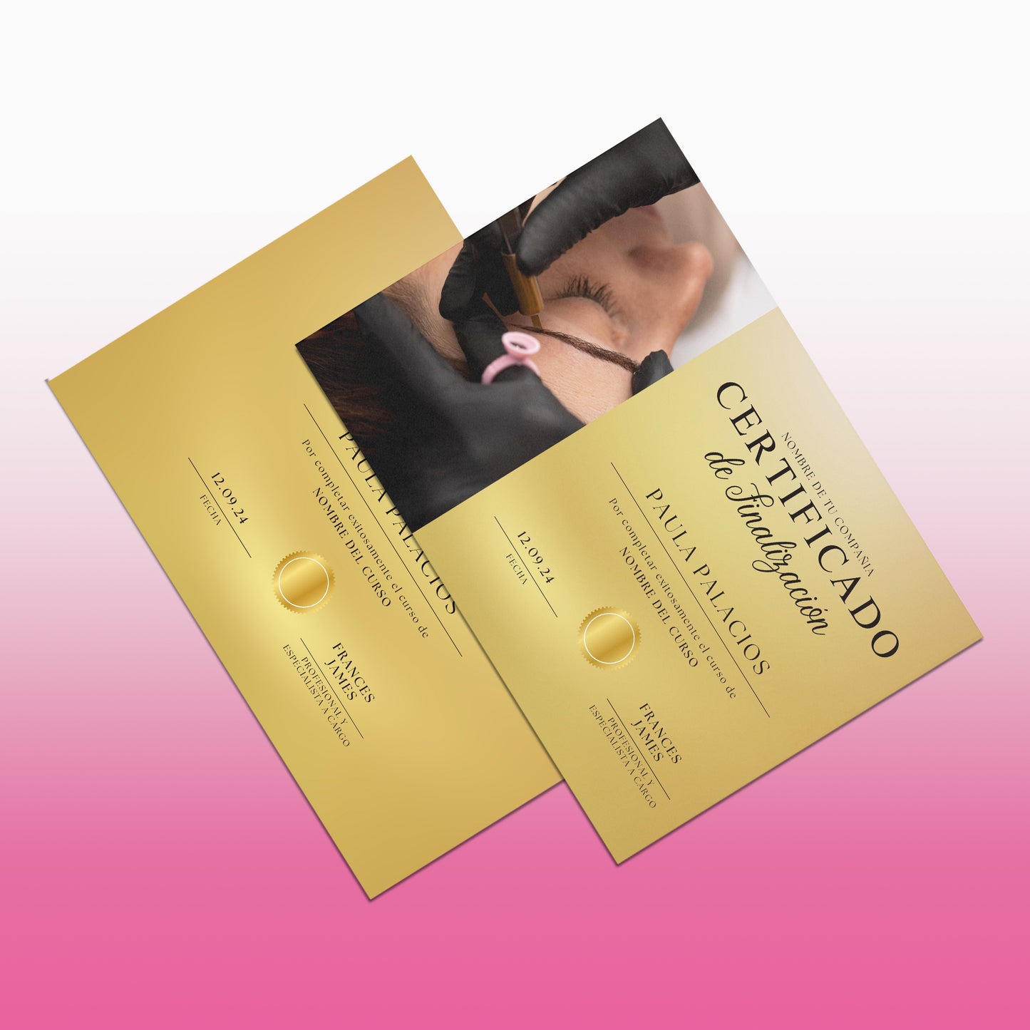Plantilla Certificado de Participación Dorada en Canva