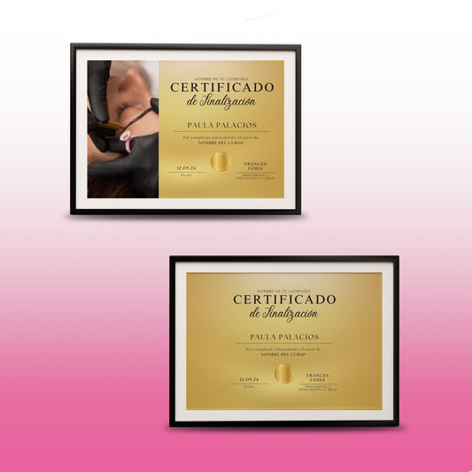 Plantilla Certificado de Participación Dorada en Canva