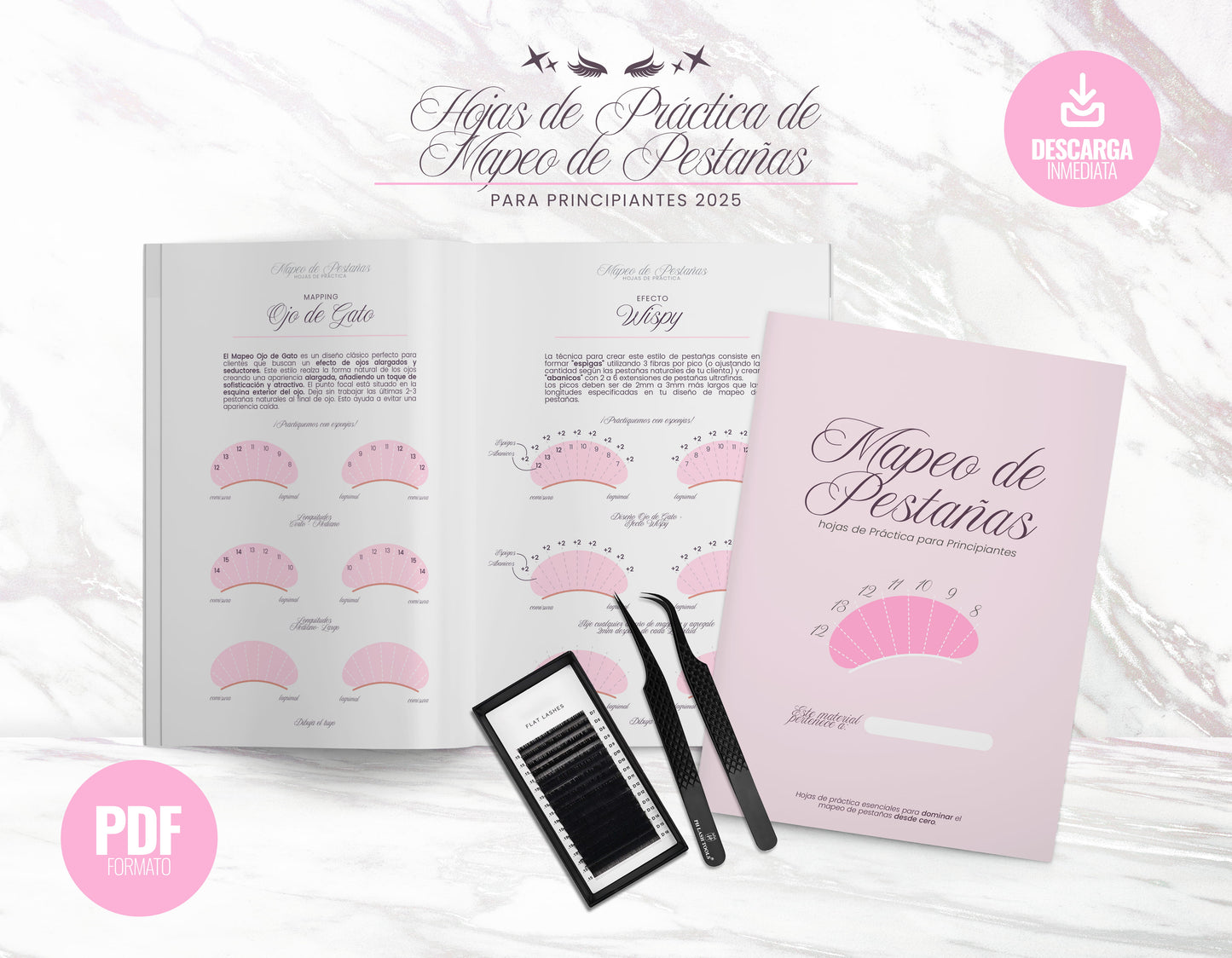 Manual de Entrenamiento - Hojas de Práctica de Mapeo - Lash Book Registro de Cliente