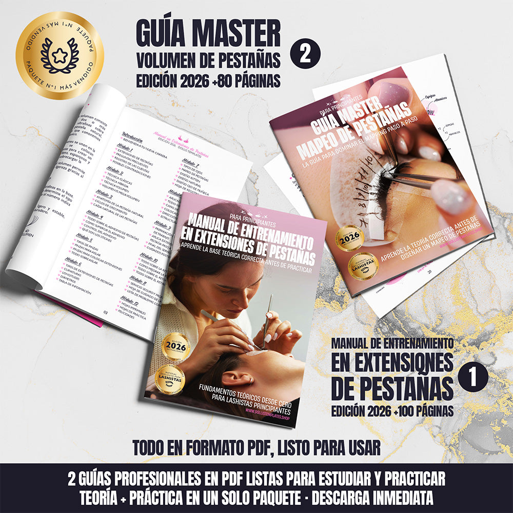 Paquete Lashista 2 en 1: Manual de Extensiones + Guía Master de Mapeo de Pestañas ∙ Edición 2026