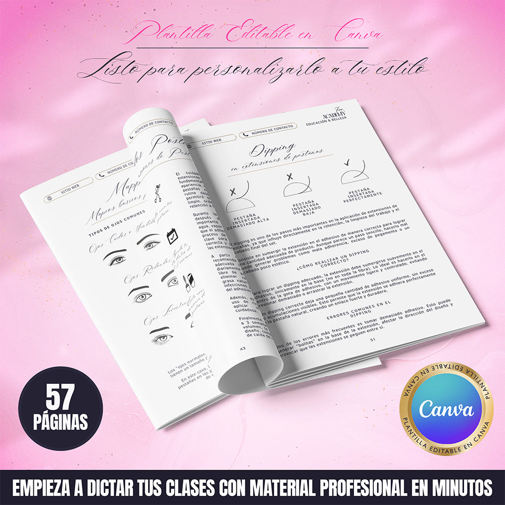 Manual de Entrenamiento Profesional para Academias y Educadoras ∙ Plantilla Editable en Canva