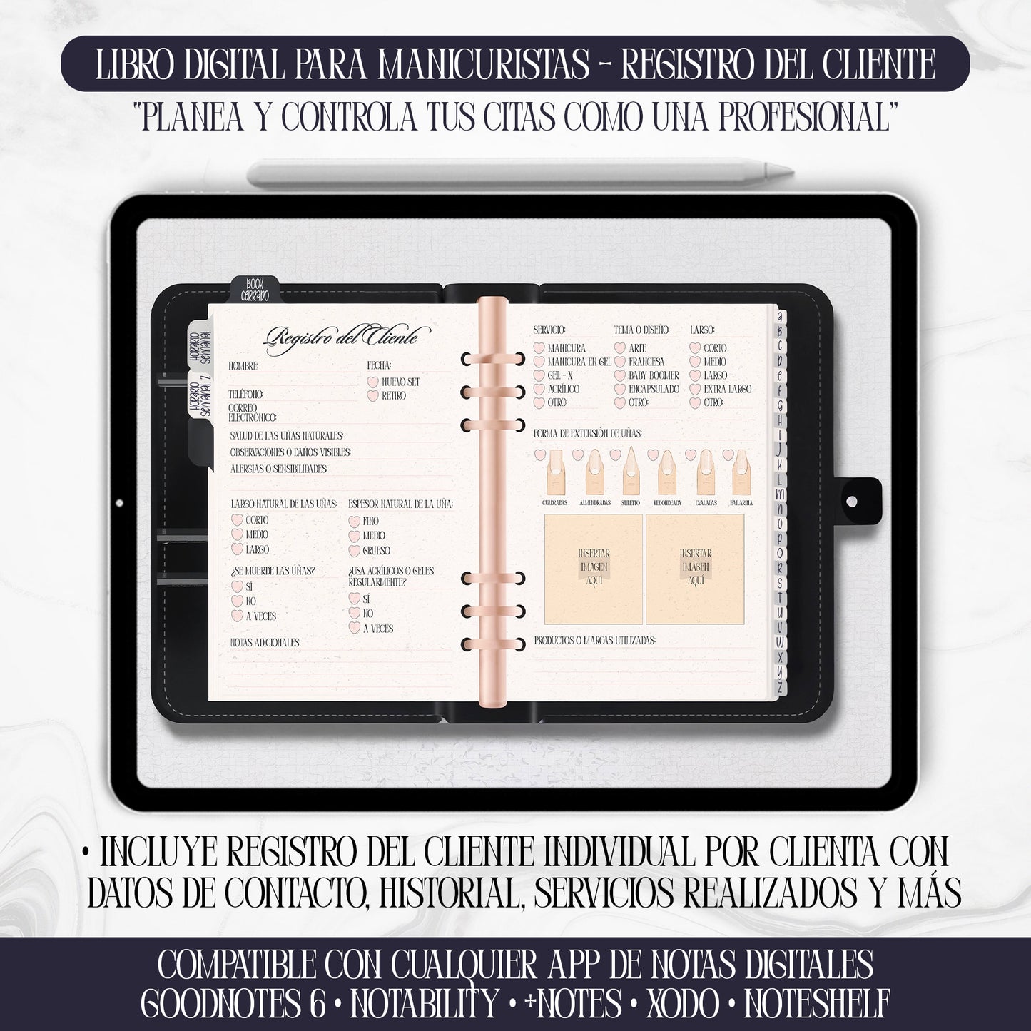 Nails Book Digital – Registro Profesional de Clientas para Manicuristas