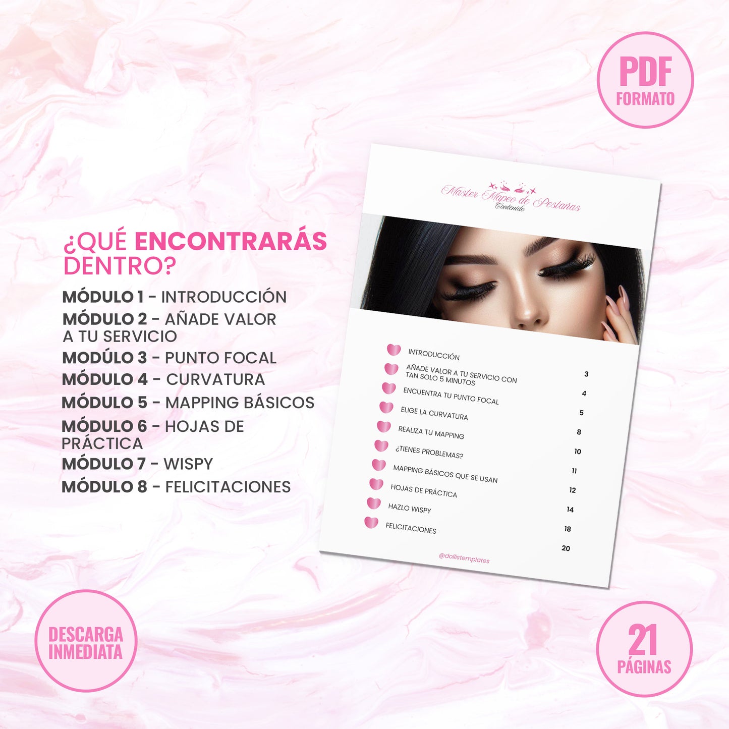 Guía Master de Mapeo de Pestañas para Lashistas Principiantes que quieran a realizar un excelente Mapeo de Pestañas desde 0 ¡Descarga inmediata!