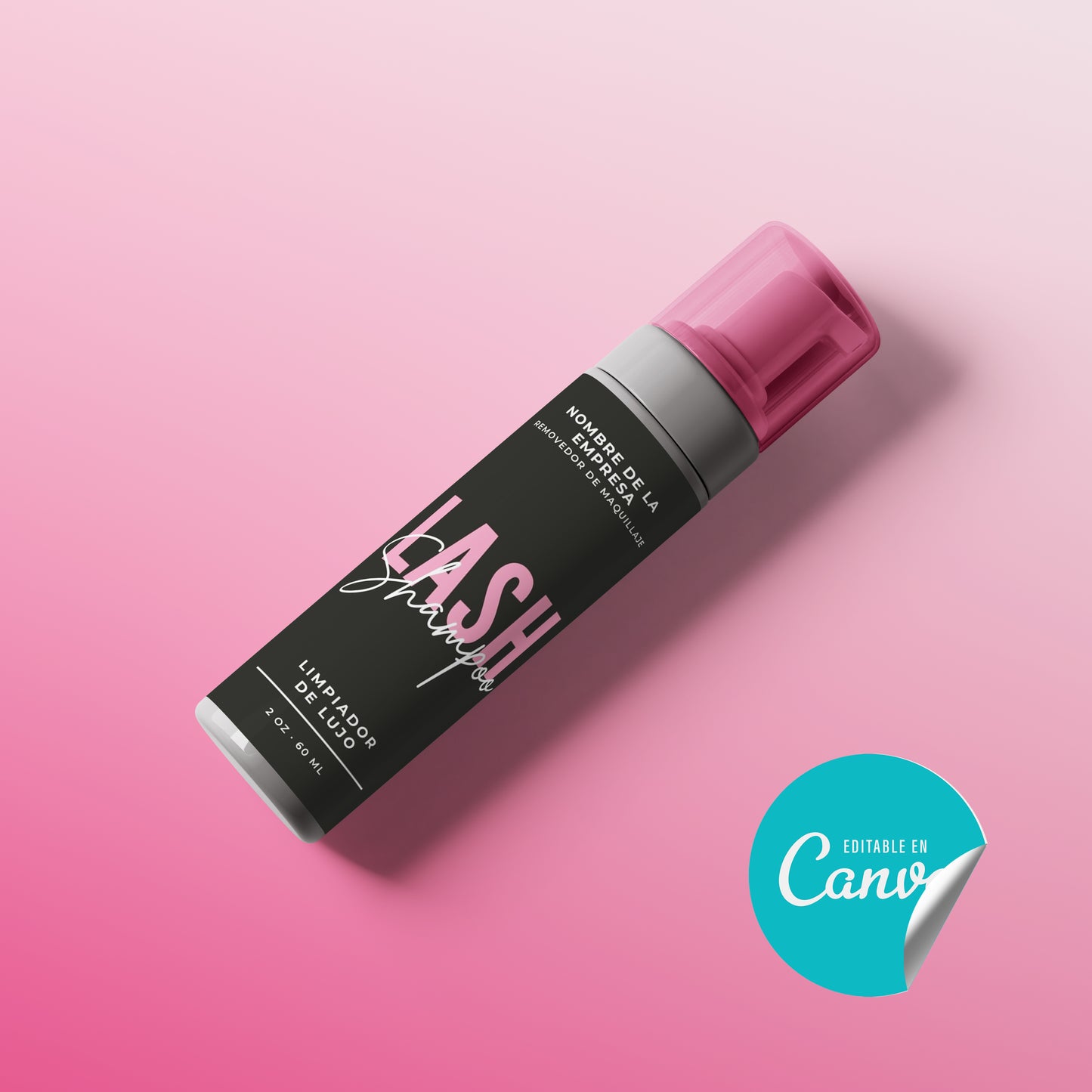 🌸 Lash Shampoo Plantilla Editable en Canva