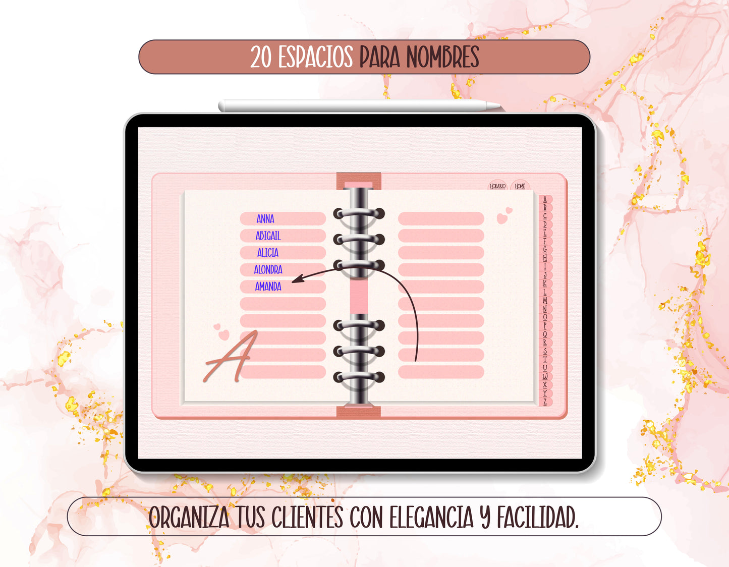 Libro de Registro del Cliente Digital 2025 - Plantilla Hecha para GoodNotes