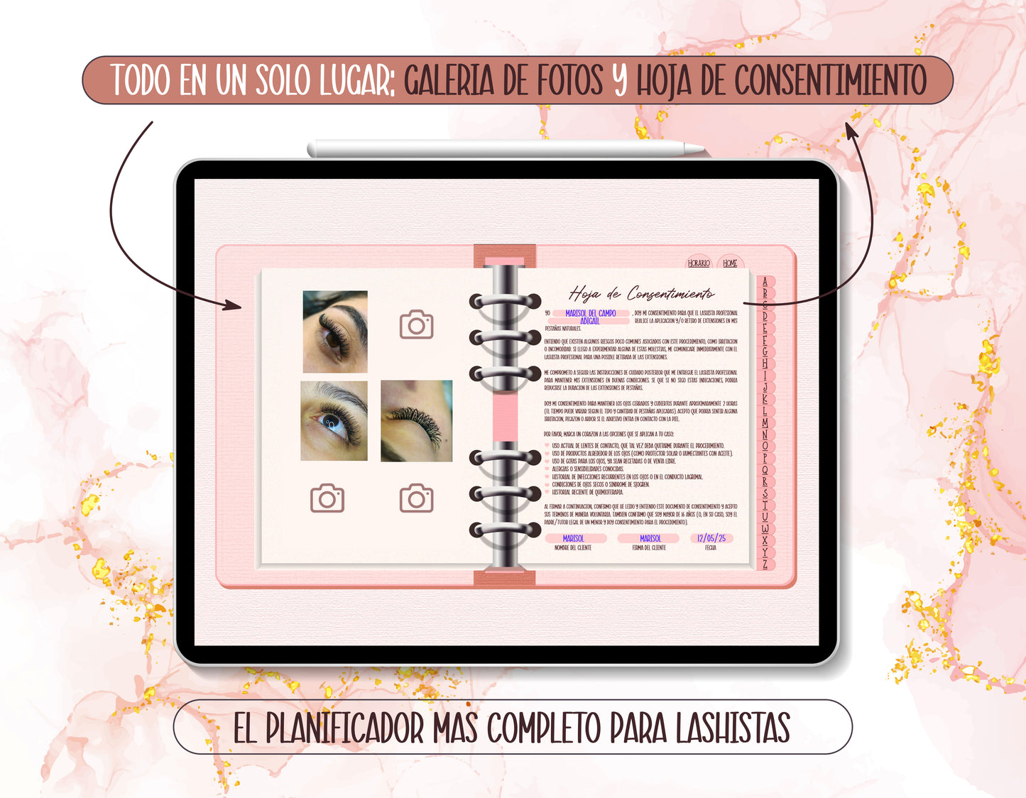 Libro de Registro del Cliente Digital 2025 - Plantilla Hecha para GoodNotes