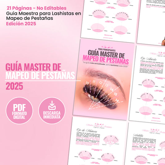 Guía Master de Mapeo de Pestañas para Lashistas Principiantes que quieran a realizar un excelente Mapeo de Pestañas desde 0 ¡Descarga fácil!