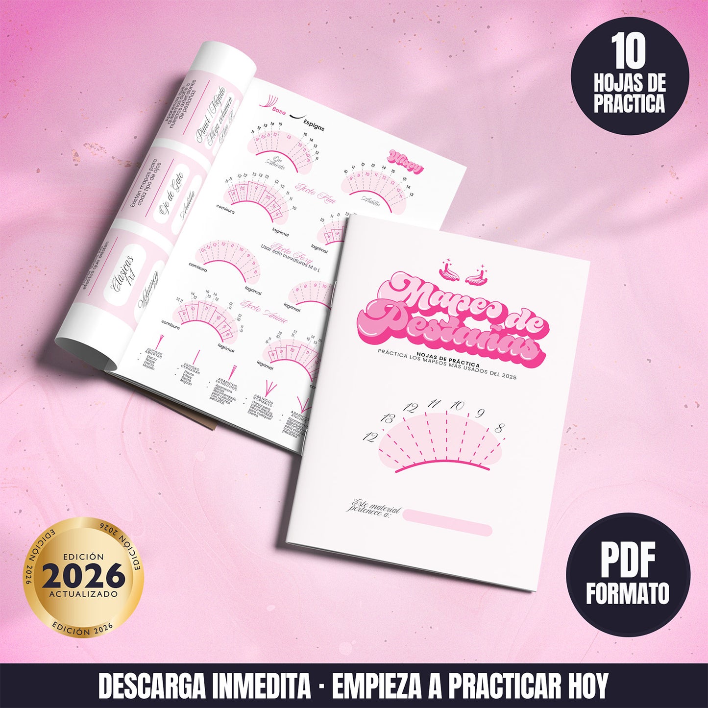 Hojas de práctica de mapeo de pestañas PDF para principiantes con diseños y ejercicios
