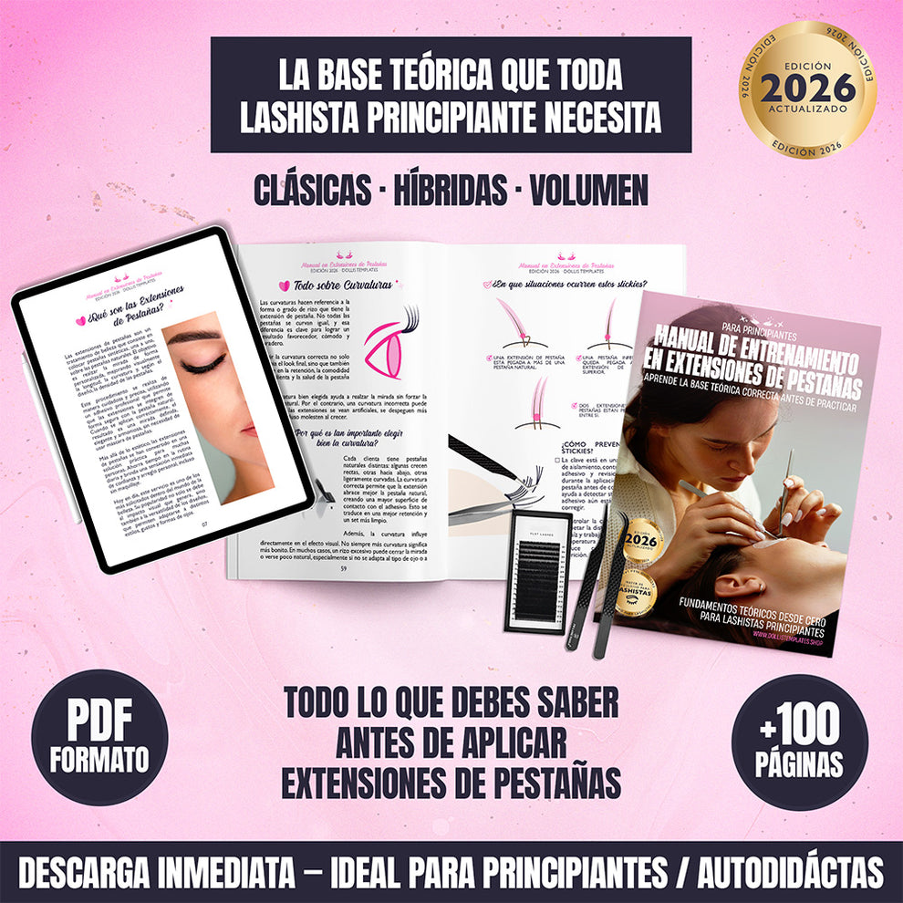Manual de Entrenamiento en Extensiones de Pestañas 2026 | Manual ...