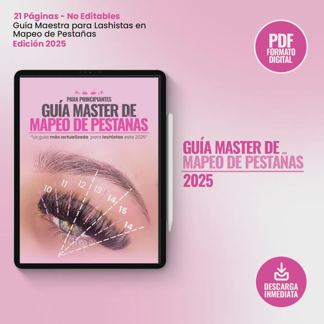 Guía Master de Mapeo de Pestañas para Lashistas Principiantes que quieran a realizar un excelente Mapeo de Pestañas desde 0 ¡Descarga fácil!
